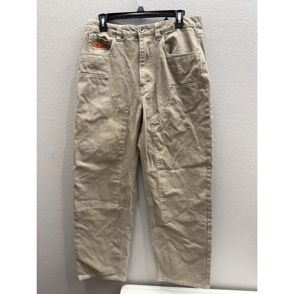 Empyre Mens Jeans Tan Size 32 Skater Baggy Denim - Picture 3 of 8